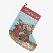  Western Cowgirl Kind en kerst kous Grote Kerstsok (Voorkant (Hangend))