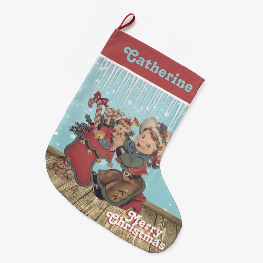  Western Cowgirl Kind en kerst kous Grote Kerstsok (Voorkant (Hangend))