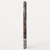 Western Cowgirl Koeienhuid bruin leder Case-Mate iPhone Case (Achterkant/links)