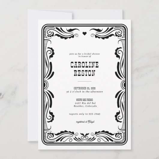  Western Cowgirl Land Vrijgezellenfeest Kaart (Voorkant)