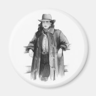 Western Cowgirl Magneet