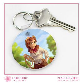 Western Cowgirl Monogrammed Sleutelhanger