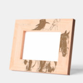 Western Cowgirl on Horse Gegraveerde Lijstjes (Links)