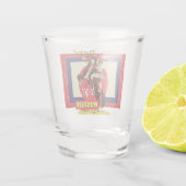 Western cowgirl op fokpaard Western worden Shot Glas (Achterkant)