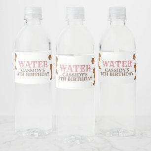 Western Cowgirl op label voor waterflesje op feest Waterfles Etiket