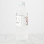 Western Cowgirl op label waterflesje op dag Waterfles Etiket (Achterkant)