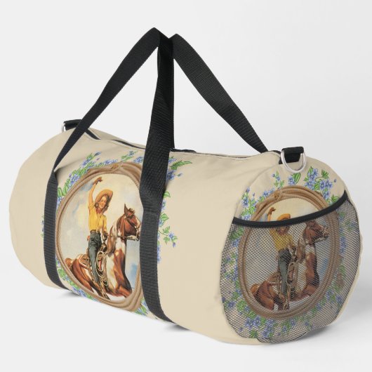  Western cowgirl paard met touwbloemen Plunjezak (Rechterhoek)