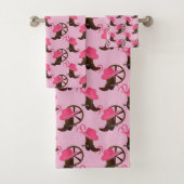 Western Cowgirl Pet en Boots Bad Handdoek (Insitu)