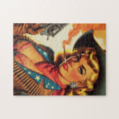  Western Cowgirl Pin Up Legpuzzel (Horizontaal)