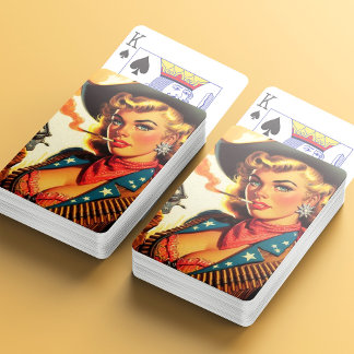  Western Cowgirl Pin Up Pokerkaarten