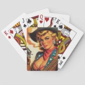 Western Cowgirl Pin Up Pokerkaarten (Achterkant)