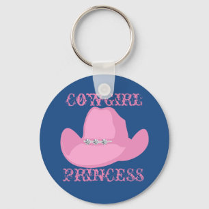 Western Cowgirl Princess Pink Pet Sleutelhanger