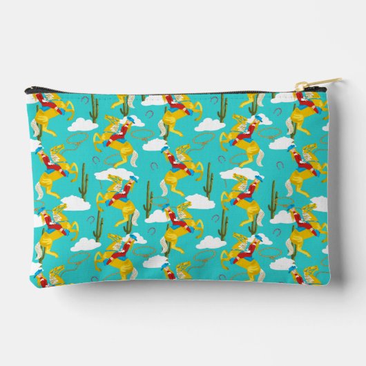 Western Cowgirl Retro Patterned Etui (Achterkant)