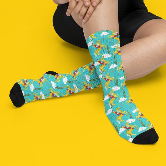 Western Cowgirl Retro Patterned Sokken