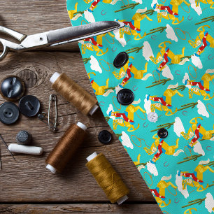 Western Cowgirl Retro Patterned Stof