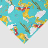 Western Cowgirl Retro Patterned Tissuepapier (Detail)