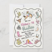 Western Cowgirl Rodeo hand getekend Verjaardag Kaart (Voorkant)