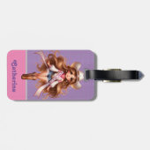 Western Cowgirl Rodeo Princess 1 Gepersonaliseerd Bagagelabel (Achterkant horizontaal)