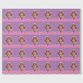 Western Cowgirl Rodeo Princess 1 Gepersonaliseerd Cadeaupapier (Vlak)