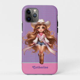 Western Cowgirl Rodeo Princess 1 Gepersonaliseerd Case-Mate iPhone Case
