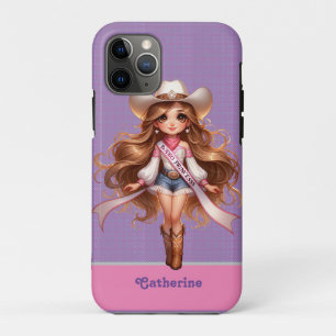 Western Cowgirl Rodeo Princess 1 Gepersonaliseerd Case-Mate iPhone Case