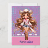 Western Cowgirl Rodeo Princess 1 Gepersonaliseerd Kaart (Voorkant)