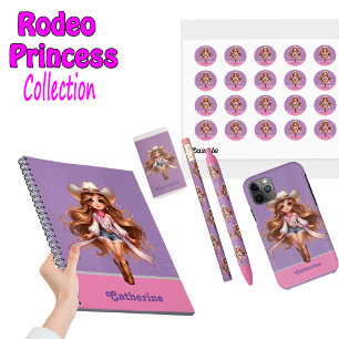 Western Cowgirl Rodeo Princess 1 Gepersonaliseerd Notitieboek