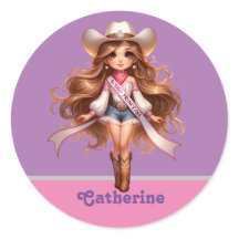 Western Cowgirl Rodeo Princess 1 Gepersonaliseerd