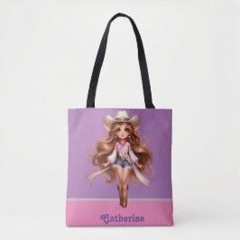 Western Cowgirl Rodeo Princess 1 Gepersonaliseerd Tote Bag