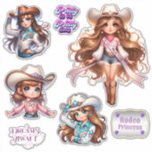 Western Cowgirl Rodeo Princess 1 Sticker (Voorkant)