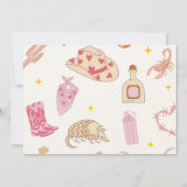 Western cowgirl rodeo verjaardagsfoto uitnodiging (Achterkant)