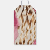 Western Cowgirl Roze Goud Wit Koeienhuid Cadeaulabel (Achterkant)