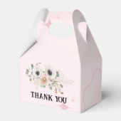 Western Cowgirl Roze Laarzen Petten Custom Bedankdoosjes (Achterkant)