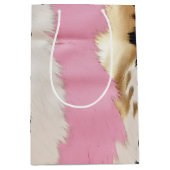 Western Cowgirl Roze Zwart Wit Goud Abstract Medium Cadeauzakje (Voorkant)