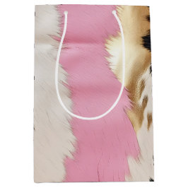 Western Cowgirl Roze Zwart Wit Goud Abstract Medium Cadeauzakje