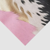 Western Cowgirl Roze Zwart Wit Goud Abstract Tissuepapier (Detail)