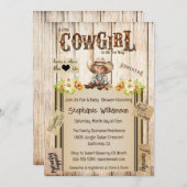 Western cowgirl rustiek scrapbooking dagboek bloem kaart (Voorkant / Achterkant)