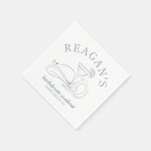 Western Cowgirl Schattige Hand getrokken vrijgezel Servet (Hoek)