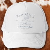 Western Cowgirl Schattige Hand getrokken vrijgezel Trucker Pet