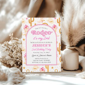 Western Cowgirl Second Rodeo Party 2nd Birthday Kaart