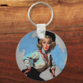 Western Cowgirl Sleutelhanger (Voorkant)