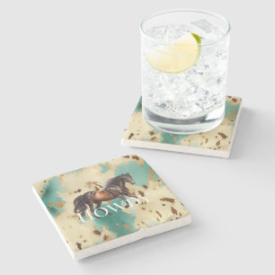 Western Cowgirl Stenen Onderzetter