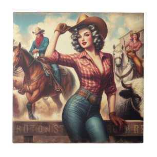 Western Cowgirl Tegeltje