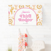 Western Cowgirl Third Rodeo 3rd Birthday Party Spandoek (Insitu)