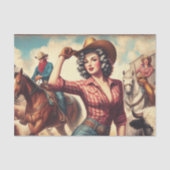  Western Cowgirl Tissuepapier (Voorkant)