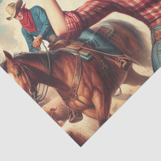  Western Cowgirl Tissuepapier (Detail)