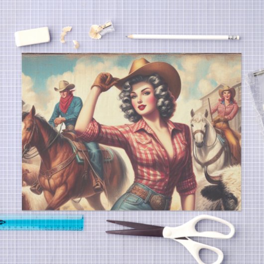 Western Cowgirl Tissuepapier (Craft)