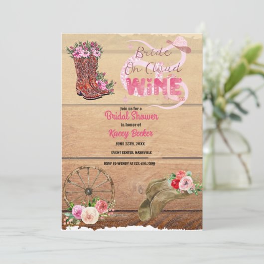 Western Cowgirl | Uitnodiging voor bendes (Staand voorkant)