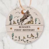 Western Cowgirl Verjaardagsfeest Bedankjes Labels (Achterkant)