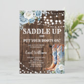 Western Cowgirl Verjaardagsfeest Kaart (Staand voorkant)